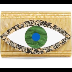 NWT Kurt Geiger London Eye Party Envelope Convertible Clutch